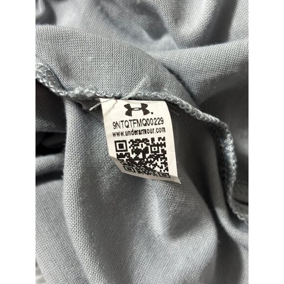 Under Armour Youth XL Loose Fit Gray HeatGear Hoodie Jacket With Patterned Sleev - Picture 5 of 5